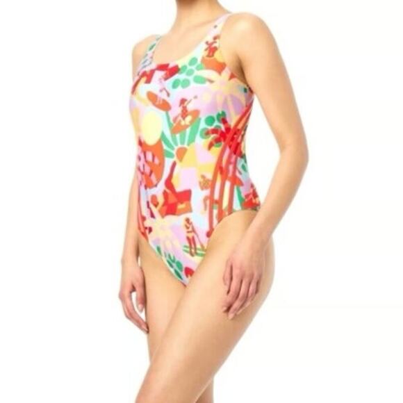 Adidas x FARM Rio One-Piece Swimsuit Pearl Citrine Multicolor Size 0 NEW/NWT!! - Picture 2 of 16